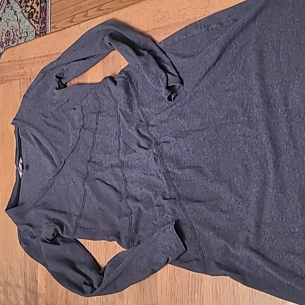 Athleta Dark Gray Midi-Length Stretchy Dress, size M